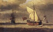 VELDE, Willem van de, the Younger The Yacht Royal Escape Close-hauled in a Breeze oil